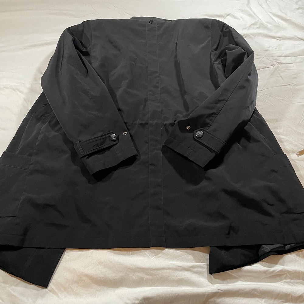Gallery Women's M Black Field Jacket Brown Contrast Collar Lined Utility Coat - Picture 4 of 15